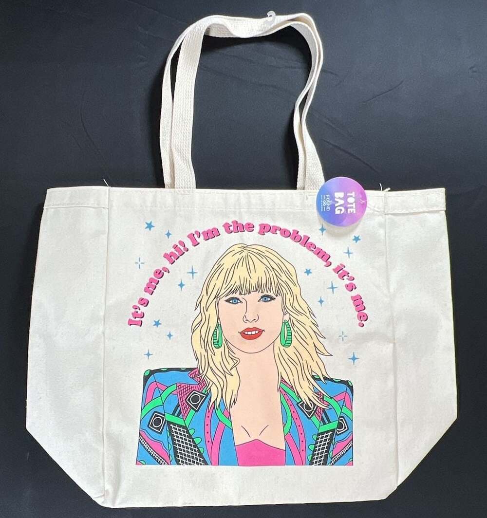 The Found Taylor Swift Anti-Hero It's Me Hi Problem Canvas Tote Bag